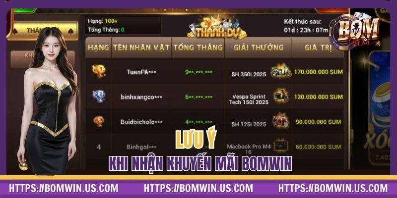 Bỏ túi lưu ý khi nhận khuyến mãi BOMWIN